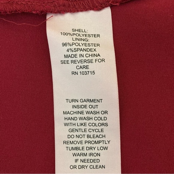 NANETTE LEPORE Women's Burgundy Floral Lace Crochet Flounce Skater Skirt Size 12 - Picture 9 of 10